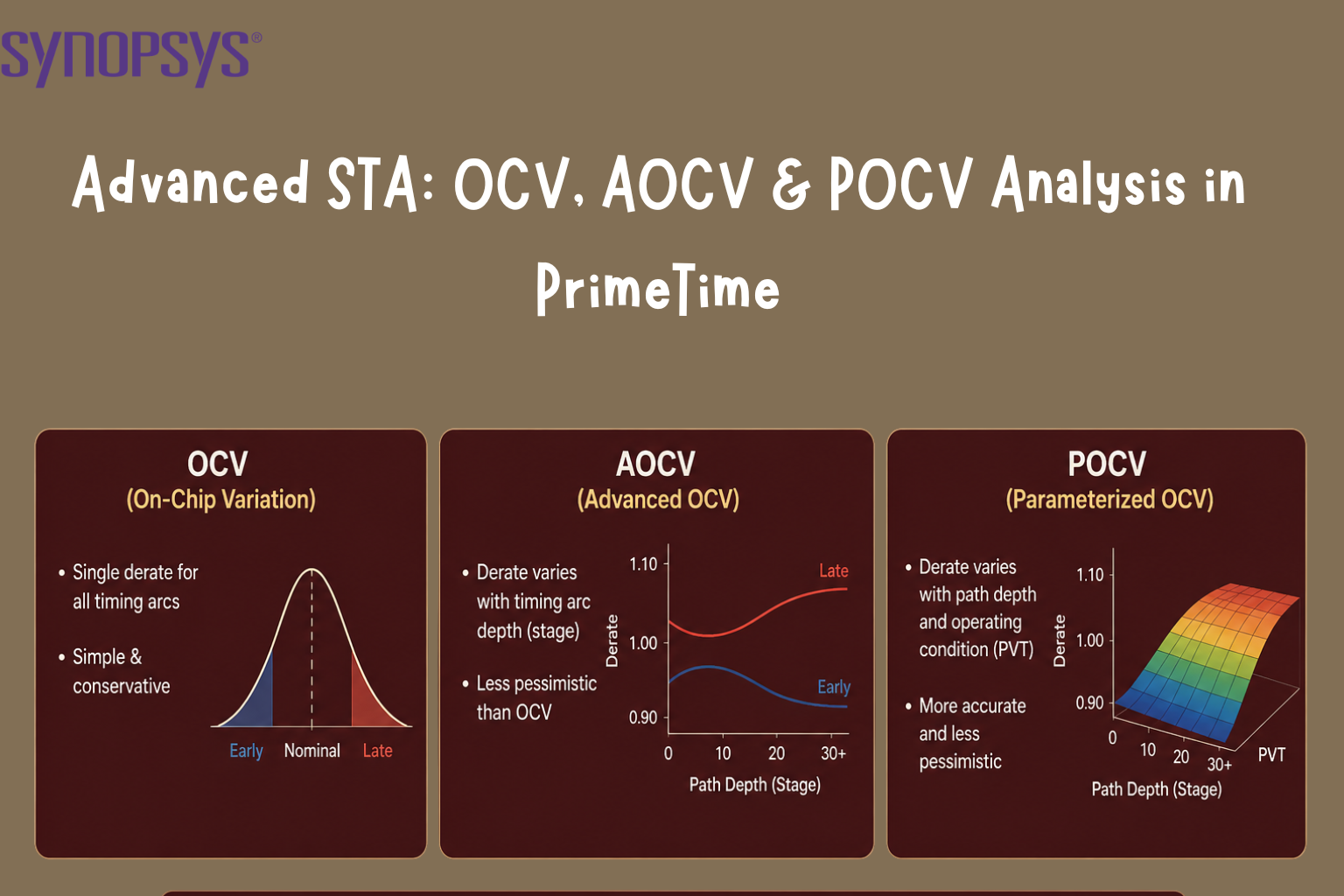 Advanced STA: OCV, AOCV & POCV Analysis in PrimeTime